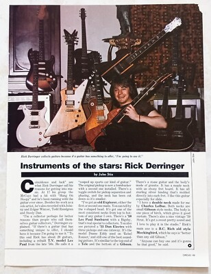 RICK DERRINGER~STAR'S INSTRUMENTS~1980 POSTER~FULL PAGE MAGAZINE PINUP CLIPPING