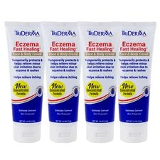 TriDerma Eczema Fast Healing Face & Body Cream, FSA Eligible, 4.2 oz, 4-Pack