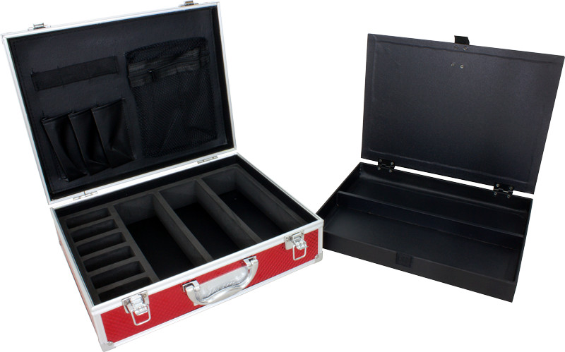 Small Barber Travel Trimmer Clipper Case For Andis Wahl Oster By Vincent - RED