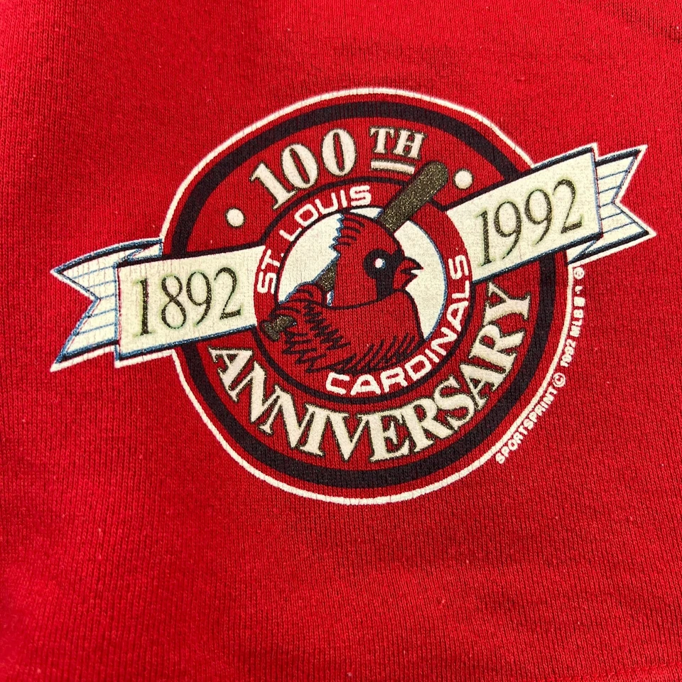 Vintage St Louis Shorts Youth Medium Cardinals MLB Baseball 100th 90s 1992 - Image 2 of 4