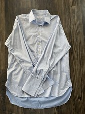 Charles Tyrwhitt Dress Shirt Mens 17 35 Classic Fit Button Up Blue