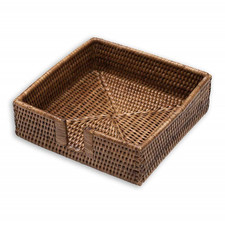 Natural Rattan Luncheon Napkin Holder Brown