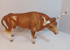 VINTAGE BREYER TEXAS LONG HORN BULL COW MODEL FIGURE FARM ANIMAL