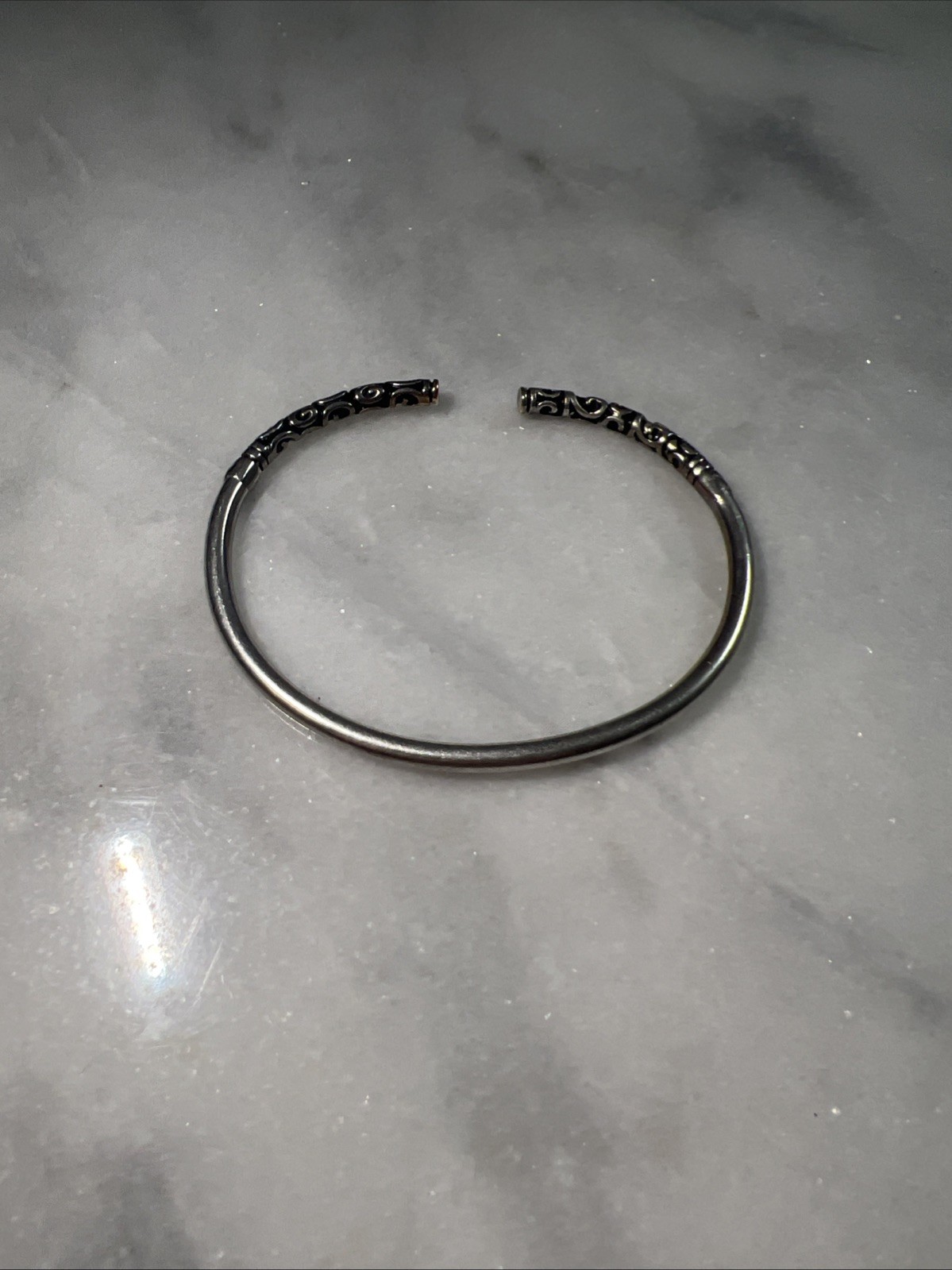Silver Bangle Bracelet - image 1