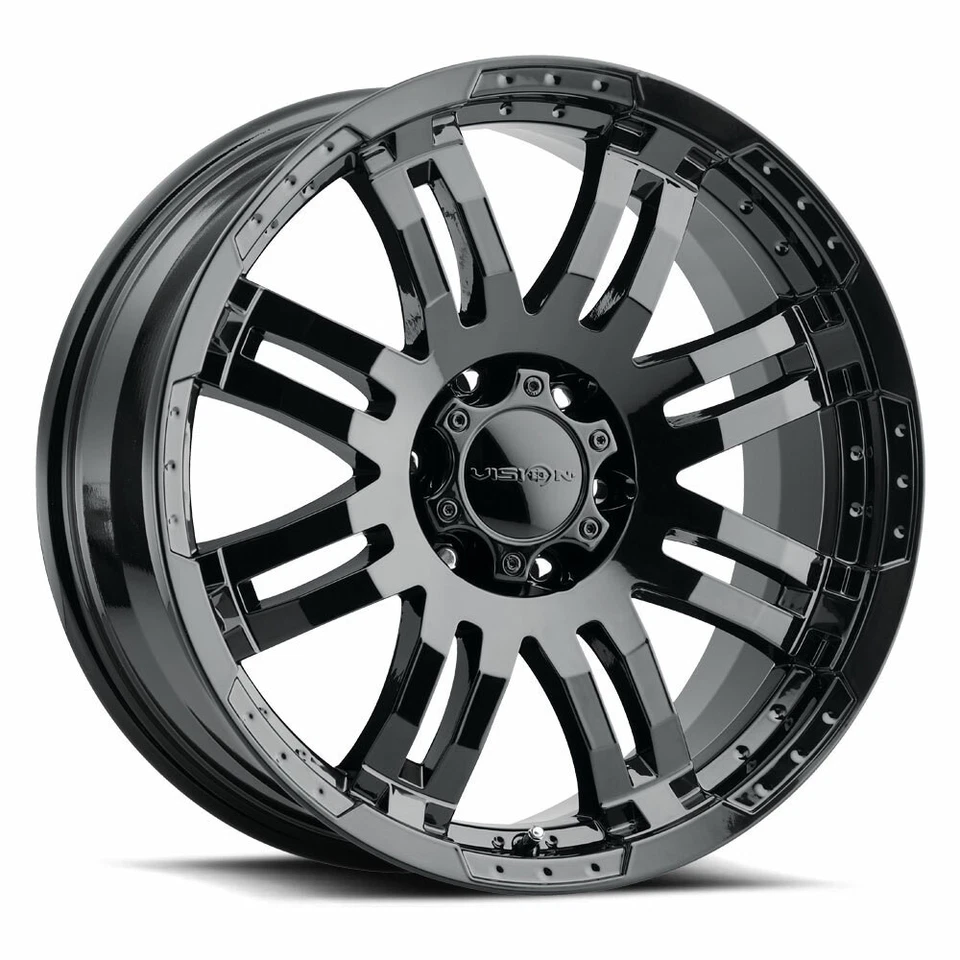 Juego 4 llantas 16" Vision Off-Road 375 Warrior negro brillante llantas 16x8 5x135 0 mm Foto 2 de 4