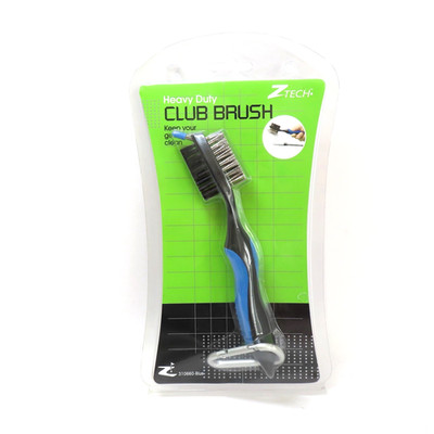 Ztech Golf Club Cleaning Brush Blue Heavy Duty Double Sided Carabina Clip 310660