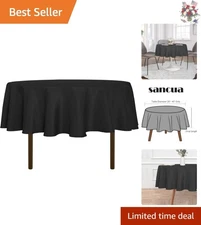 Elegant 60 Inch Round Tablecloth - Water Resistant & Washable for Every Occasion