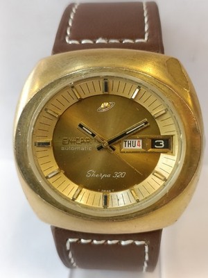 ENICAR SHERPA 320 AUTOMATIC GOLD DIAL SWISS MEN'S WORKING CONDITION