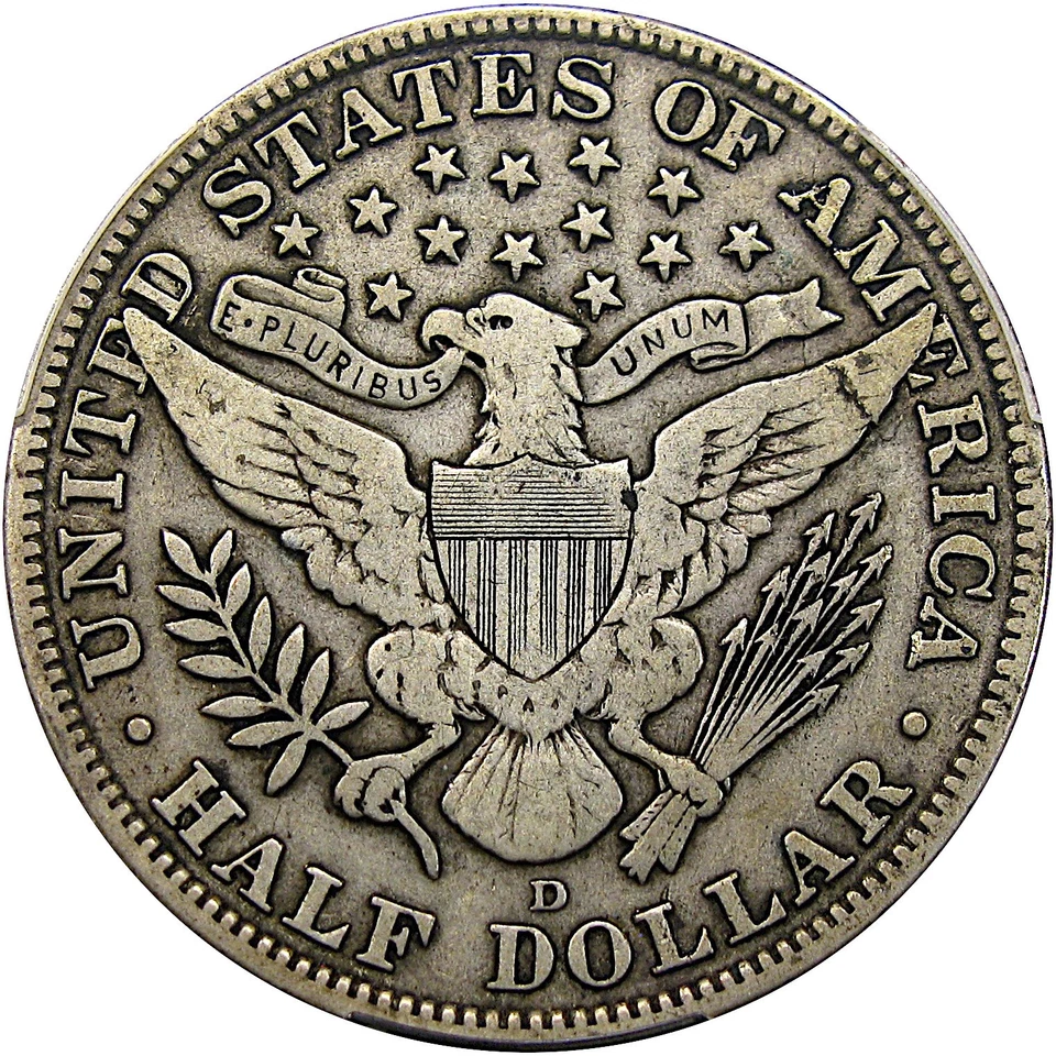 1915-D 50C PCGS VF30 BARBER HALF ~ EXCEPTIONALLY SMOOTH ORIGINAL! - Image 3 of 4