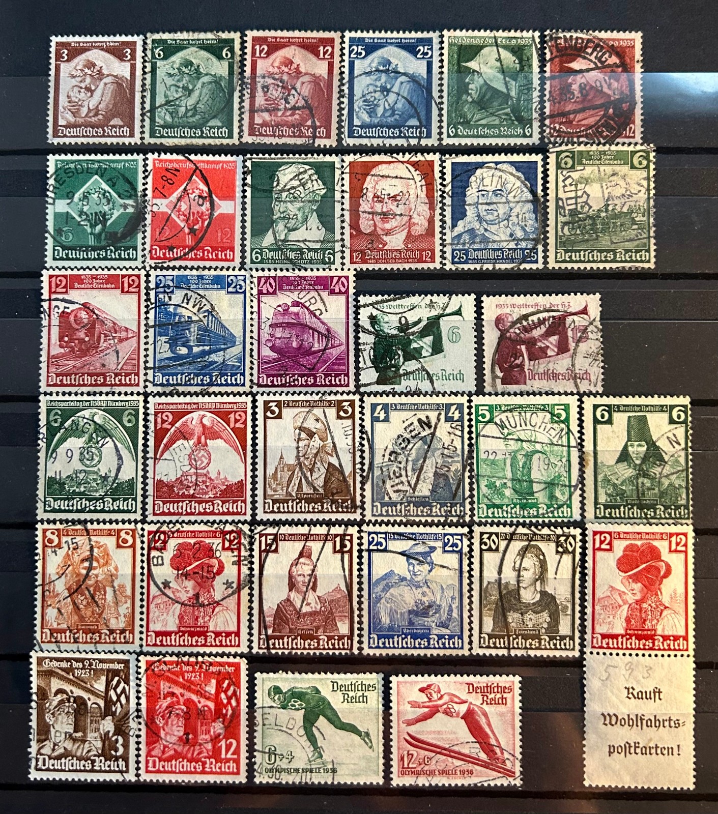 1935 German Classic Stamps different 33 stamps used /727