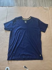 Polo Ralph Lauren Men's T-Shirt Size Large Navy Blue Short Sleeve V-Neck Tee