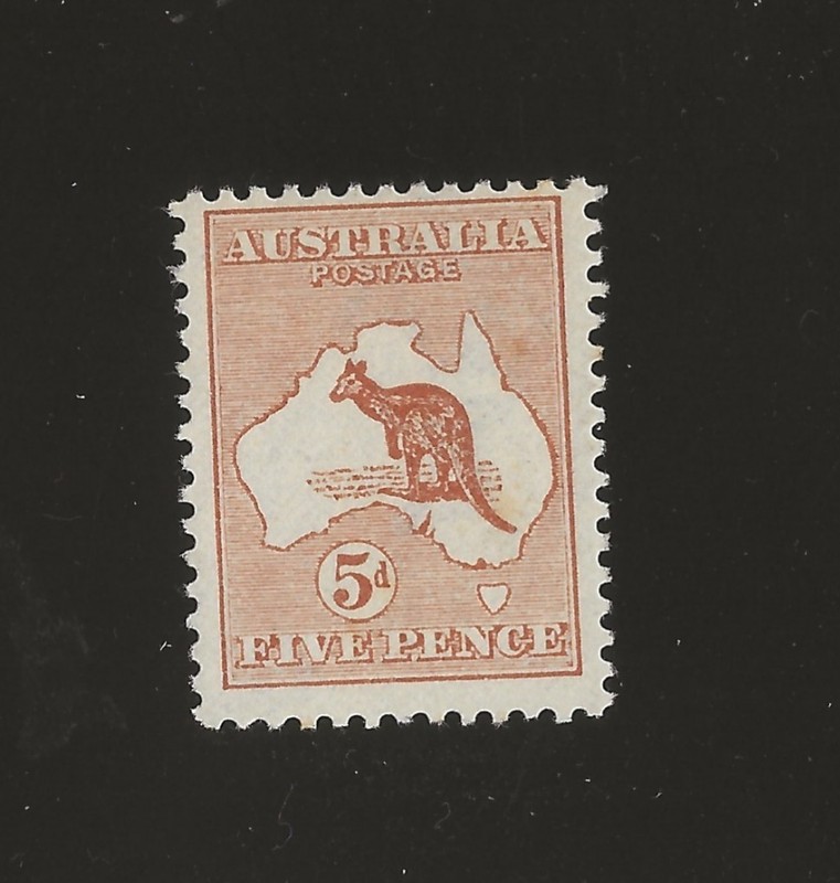 AUSTRALIA - # 7 - Lithely Hinged - Few Tone Spots - CV. $135.00
