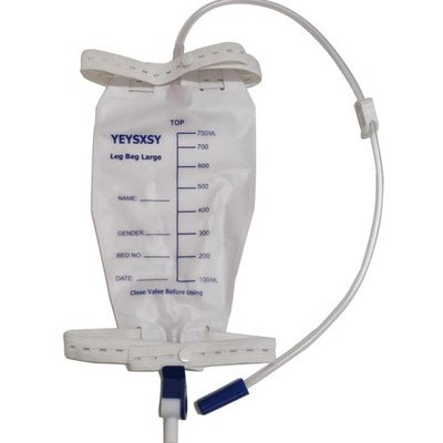 Urinary Drainage Bag with Anti-Reflux Chamber, 750 ml/25 oz 25'' Drainage Tube...