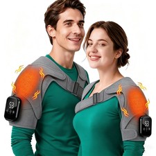 Cordless Shoulder Massager Pain Relief with 3 Heating 3 Vibration Modes Timer
