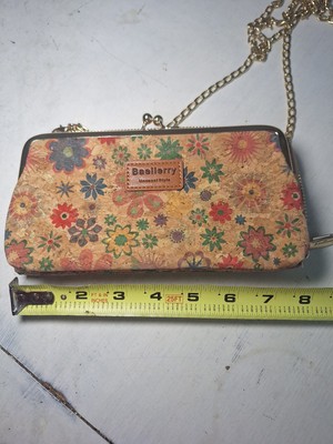 Baellerry Mobile Phone Wallet Clutch Shoulder Gold Chain Faux Cork PU