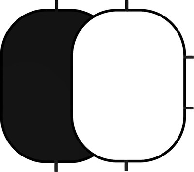 Black White Backdrop 59X39.3Inches Pop up Collapsible Background with Carrying B