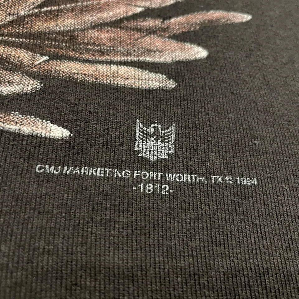 Camisa Vintage 3D Emblema Mujer Grande Forever Wild Eagle Años 90 Tanque EE. UU. Motociclista Moto Foto 4 de 4