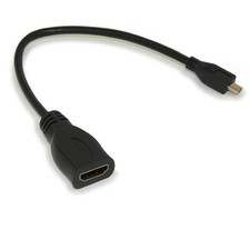 8 inch MICRO-HDMI Male to HDMI Female 4K 60Hz Port Saver Adapter Cable