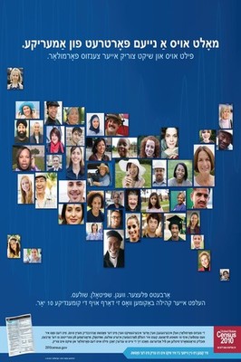 United States Census 2010 Poster   - Diversity & Unity Map - 24x36  - Premium