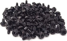 PC Case Mounting Screws 6-32 Black 100 Pack