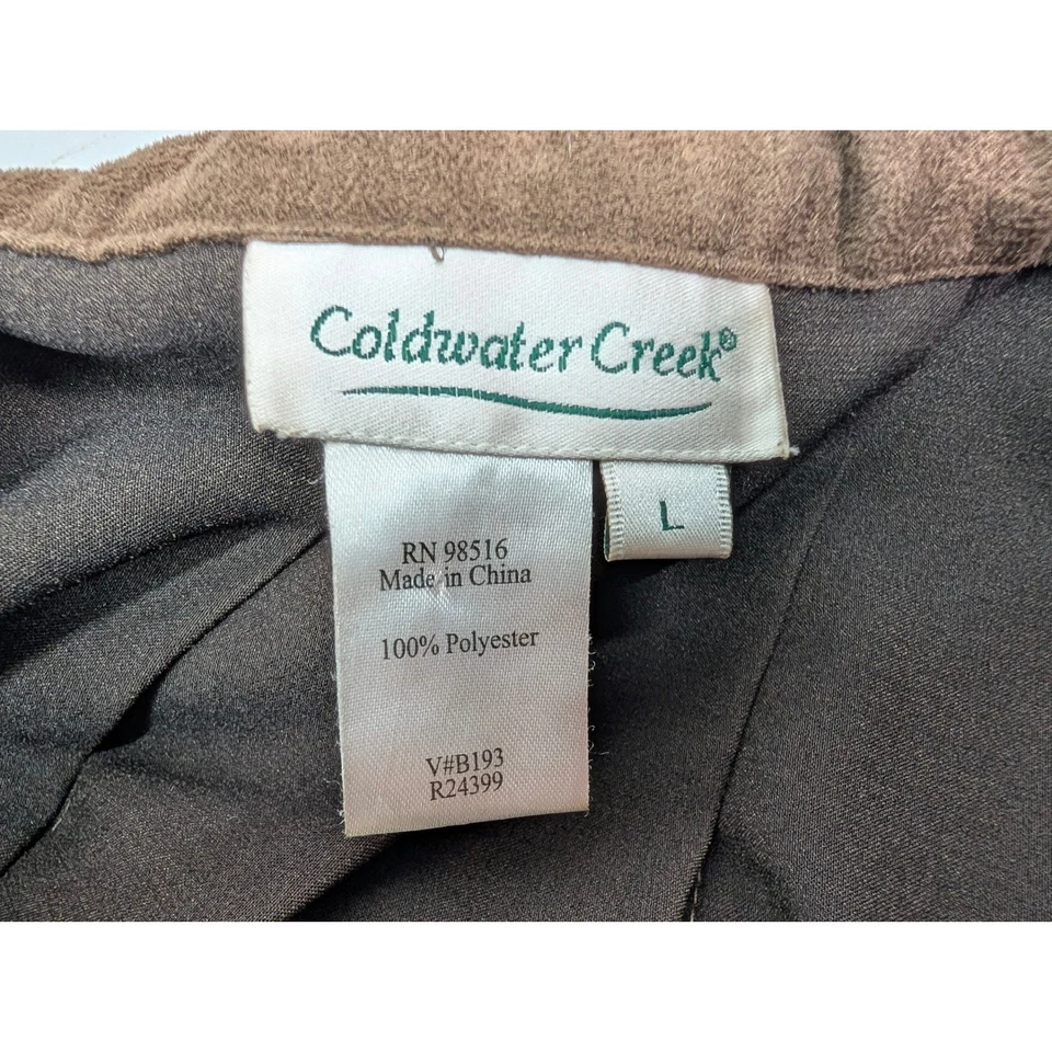 Falda midi plisada de gamuza sintética Coldwater Creek marrón talla L pesada boho occidental Foto 2 de 4