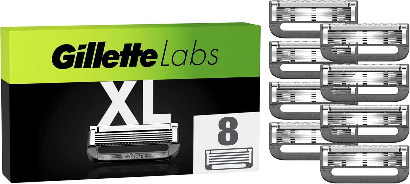 Gillette Labs 8 Lamette Ricambio 5 Lame High-Tech per Rasoio C