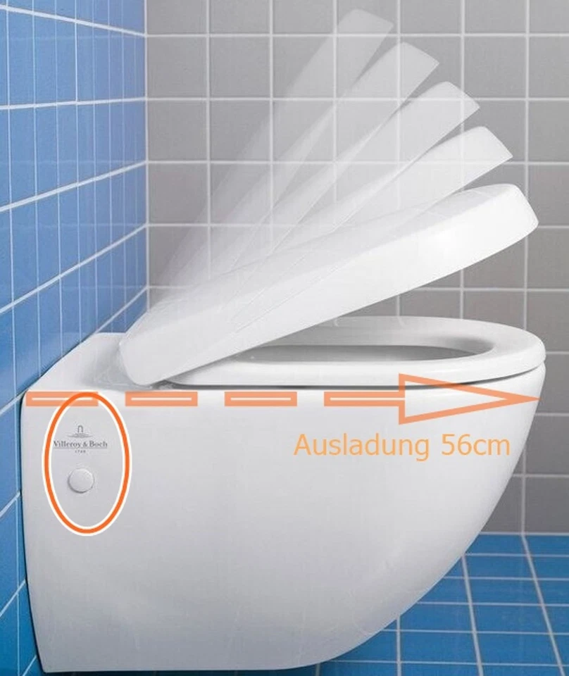 Villeroy Boch Subway WC Sitz Deckel Klodeckel softclose abnehmbar 9M55S101 weiß - Bild 2 von 4