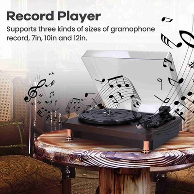 Vinyl Record Player Record Player With Dustproof Cover Classic Nostalgic VXOO