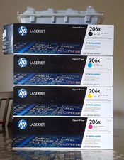 Genuine OEM Japan Made HP 206X Toner Cartridge Set - W2110X-W2111X-W2112X-W2113X