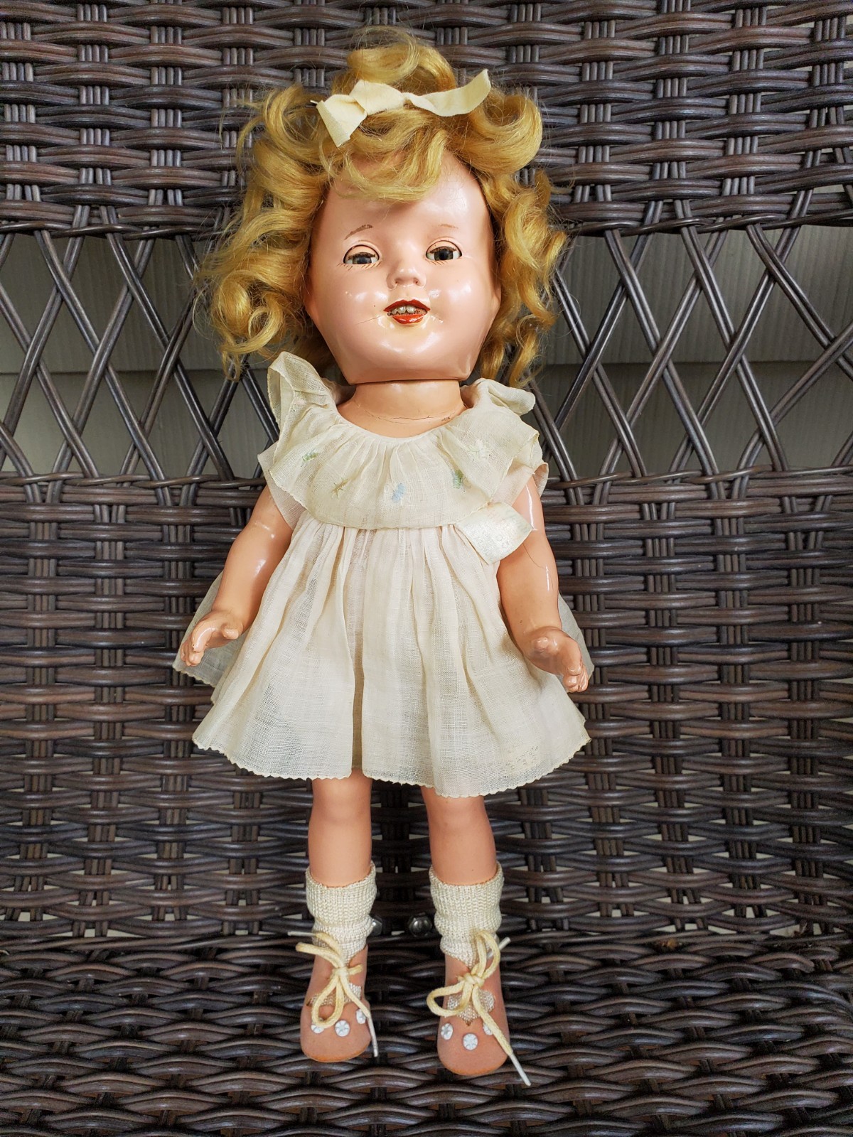 1930s Ideal 13 Inch Shirley Temple Doll