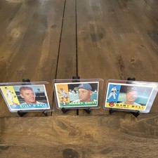 1960 Topps MLB Baseball Lot 3 Billy O'Dell Chiti Bell Giants Athletics Indians