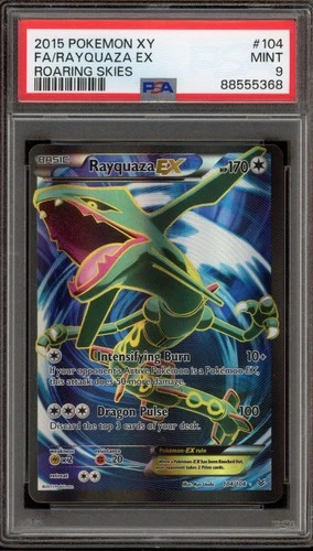 Pokemon Rayquaza EX XY Roaring Skies Full Art #104 PSA 9 Mint