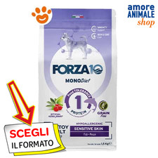 Forza10 Dog Monodiet Mini Adult Sensistive Skin Pesce Cibo Secco Cani 1,5 Kg