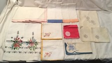 16 Embroidered Handkerchiefs New  Misc. Antique  Vintage Assortment