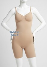 NEW SKIMS Seamless Sculpt Mid Thigh Shortie Bodysuit Shaper Nude MICA 2X 3X