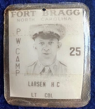 WWII POW Camp Fort Bragg Lt. Colonel Officer Badge Home Front Military Police