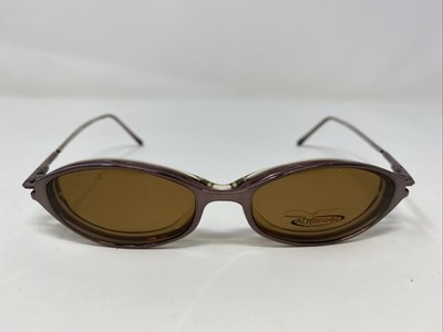 Alter Egos IAE208 Olive Brown 48-17-140 Full Rim Eyeglasses Frame w/ Clip-on Y31
