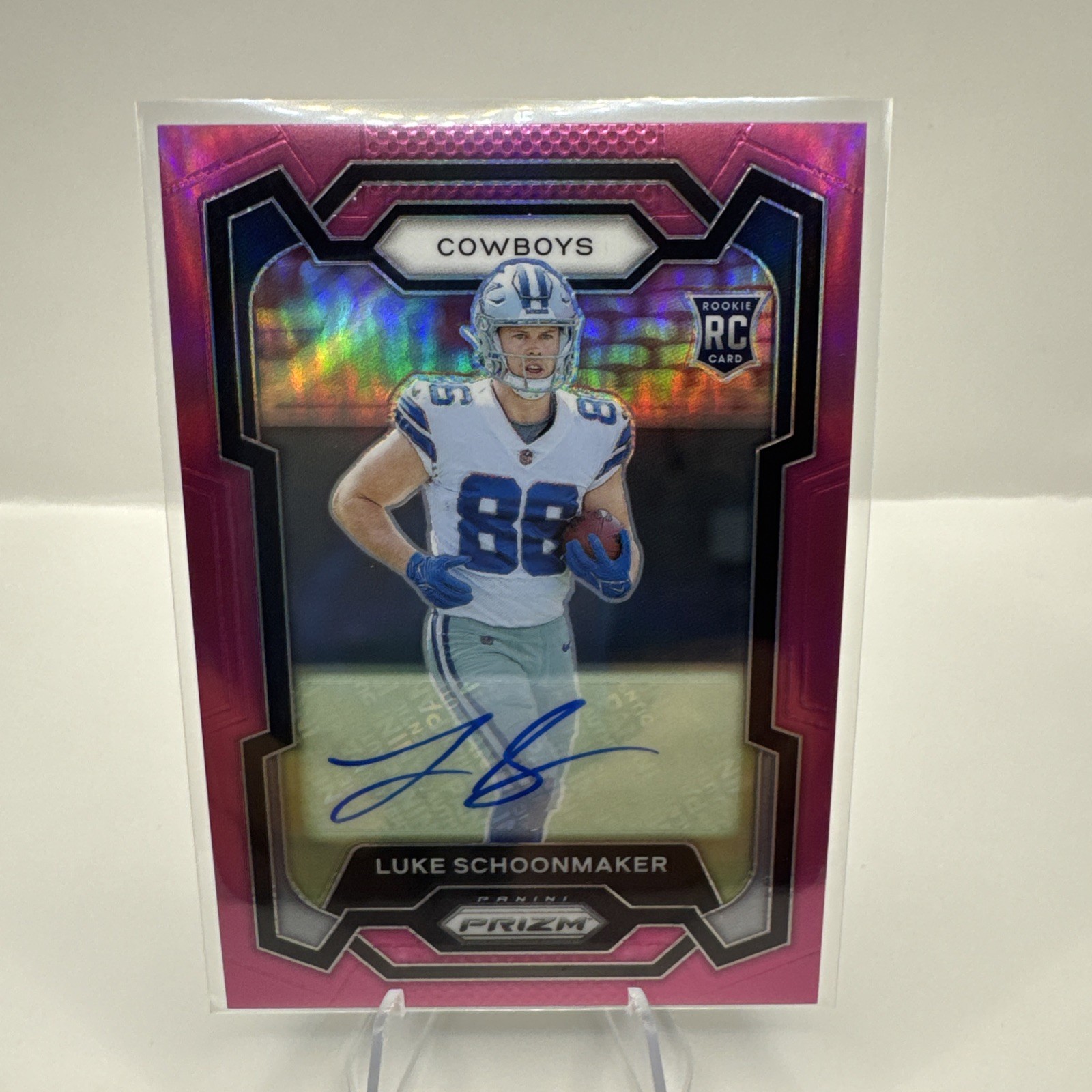 2023 Panini Prizm - Rookies Luke Schoonmaker #325 Pink Prizm Auto (RC)