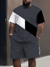 Men s Outfit 2 Piece Set Shirt  Shorts Set - Available Sizes 3XL BIG