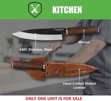 Condor Parrillero Gaucho Kitchen Knife 8.25″ 440C Steel Blade Walnut Handle