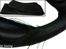 Für Mercedes X164 Real Schwarz Leder Lenkrad Abdeckung Grün Stich Für Mercedes X164 Real Schwarz Leder Lenkrad Abdeckung Grün Stich