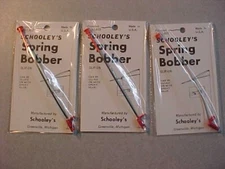 3 NEW Schooley's Slip-on Spring Bobber Orange tip Ice Fishing rod reel  bobbers