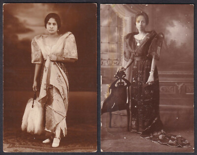 Philippines FILIPINA LADIES Real Photo 2 RPPC Vintage Postcards 10 | eBay