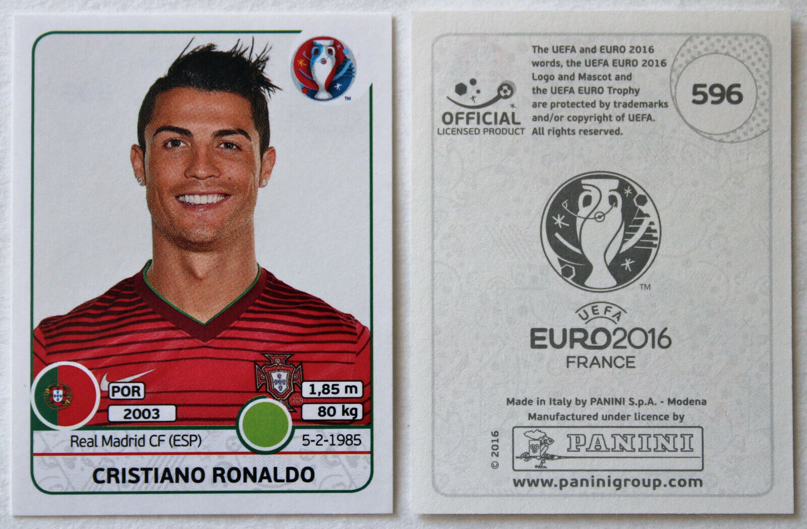 Cristiano Ronaldo sticker Panini futebol 2019 2020 (19-20) #356