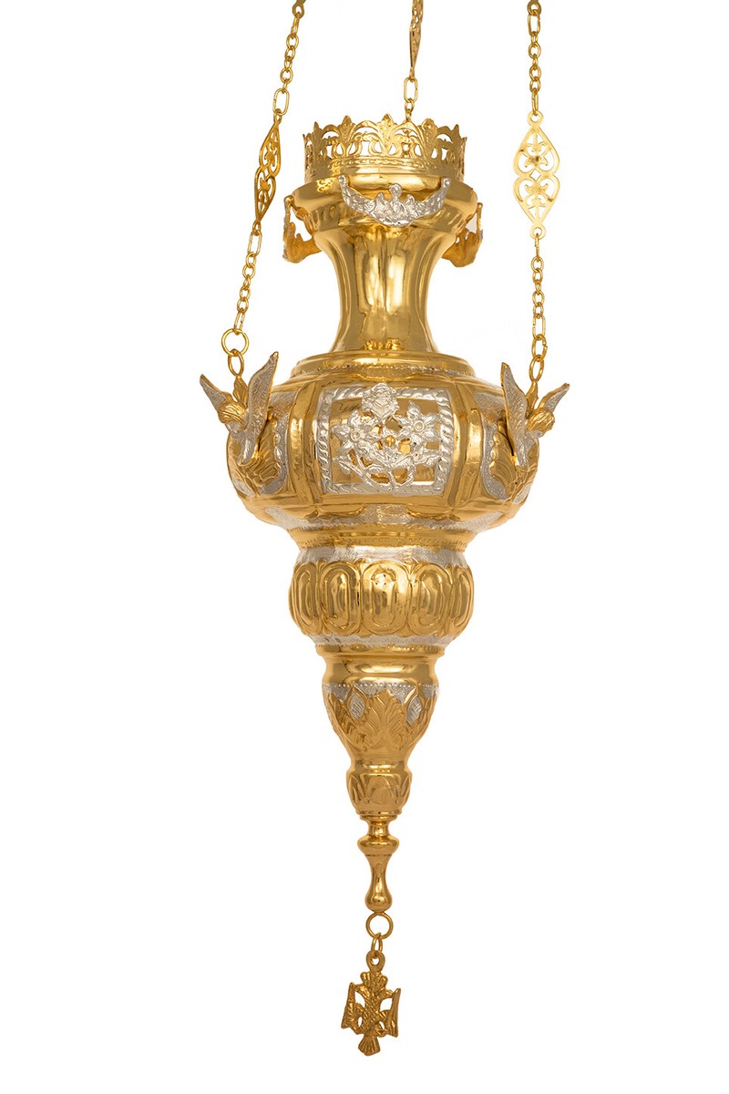 Orthodox Kandila Vigil Hanging Oil Lamp Two Color + FREE SHIPPING 