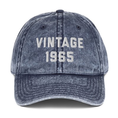 VINTAGE 1965 Cotton Twill Dad Hat Cap birthday classic gift present father's day