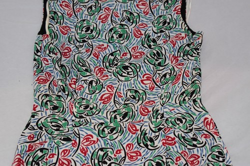 Prada Multicolour Floral Back Zip Sleeveless Shift Dress Womens IT42 UK10 US6 - Picture 3 of 14