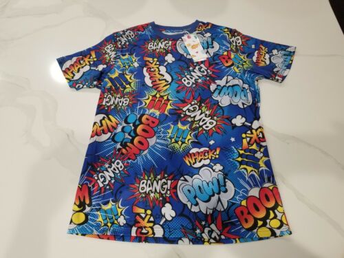 OH SNAP! DRILL CLOTHiNG CO. BLUE COMIC BOOK T-SHIRT Size S - 第 1/4 張圖片