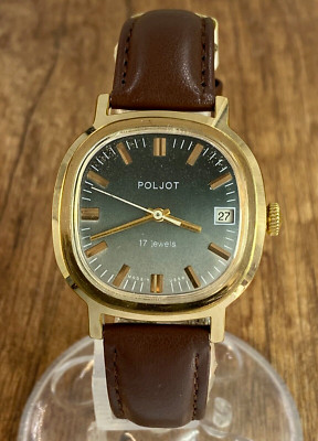 Poljot mechanical 17 jewels vintage Soviet Era mens wristwatch USSR