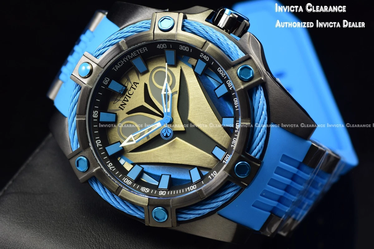 Invicta Star Wars Bo Katan 41320 Grey Blue Dial Blue Silicone